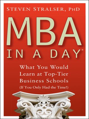 cover image of MBA In a Day